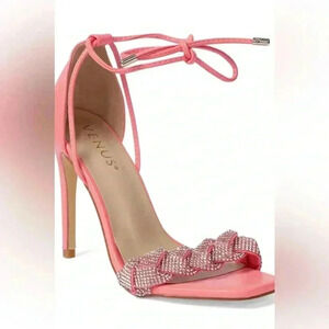 VENUS Pretty in Pink Open Toe Heels